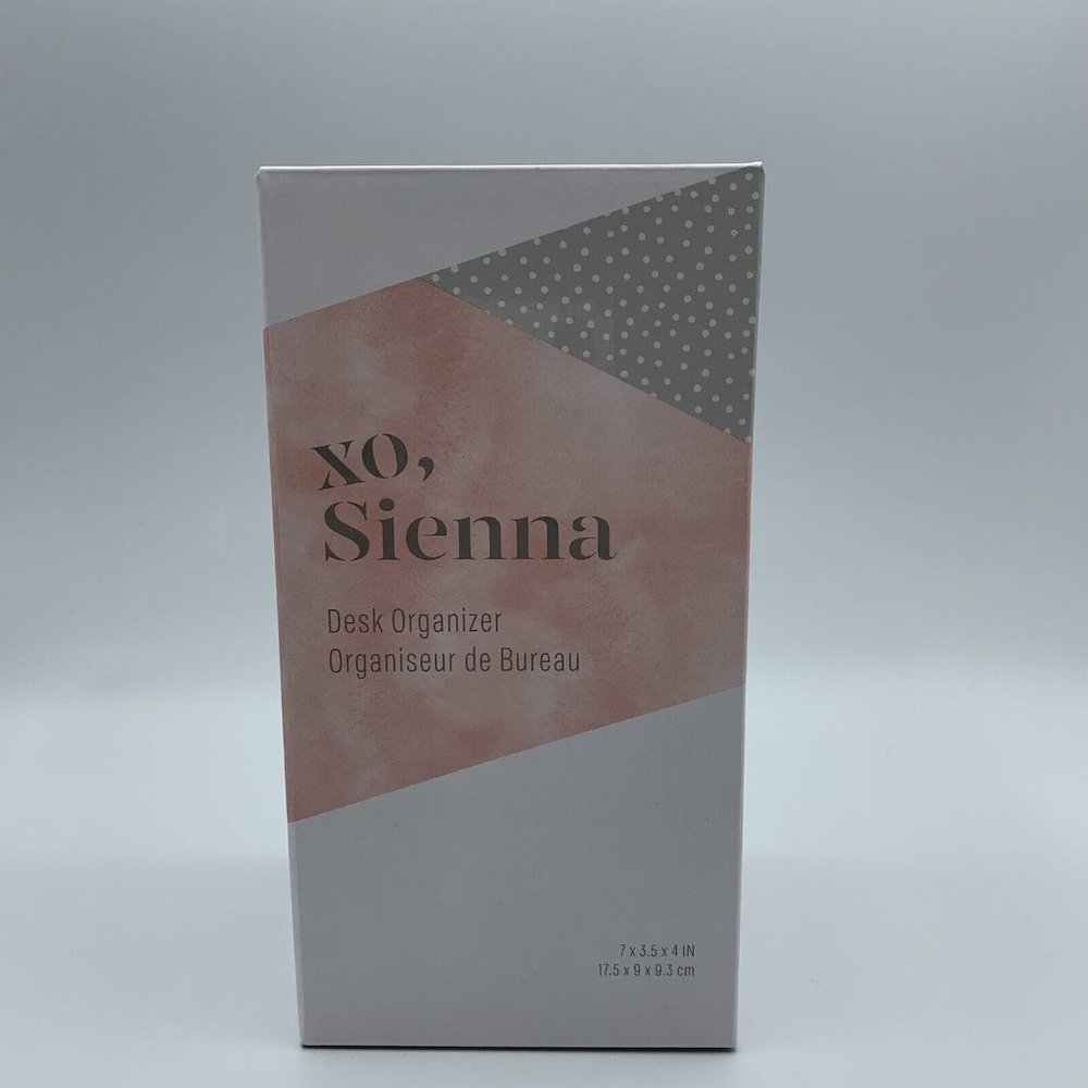 Desk Organizer with Drawers Pink and White NEW XO Sienna For Office Beauty Room